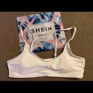 New Shein white bikini top or bralette size medium